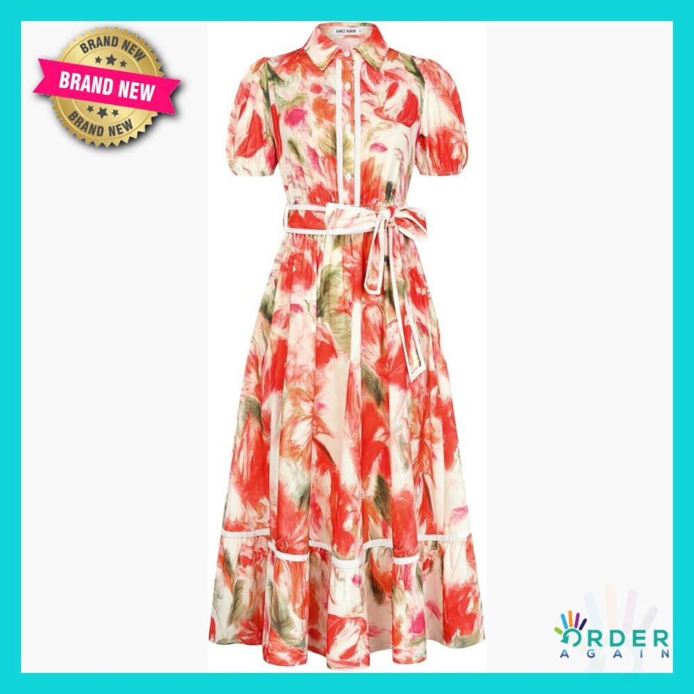 Floral Maxi Dress Boho Chic Puff Sleeve Midi Wedding Guest Casual Summer